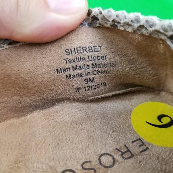 ✅Aerosoles Sherbet Faux Snake-Skin Ballet Flats Women's 9M Slip On Shoes - Picture 3 of 16